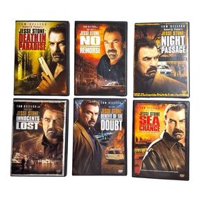Set of 6 Jesse Stone DVDs Movies Tom Selleck Police Murder Mystery